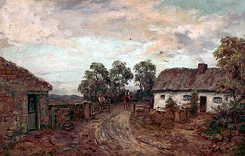 Old Cottage, Wallasey Village, Wirral, 1907, James Henry Robinson