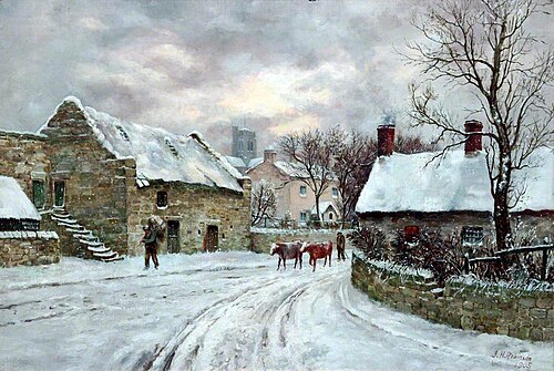 Wallasey Village in Snow, Wirral, , James Henry Robinson
