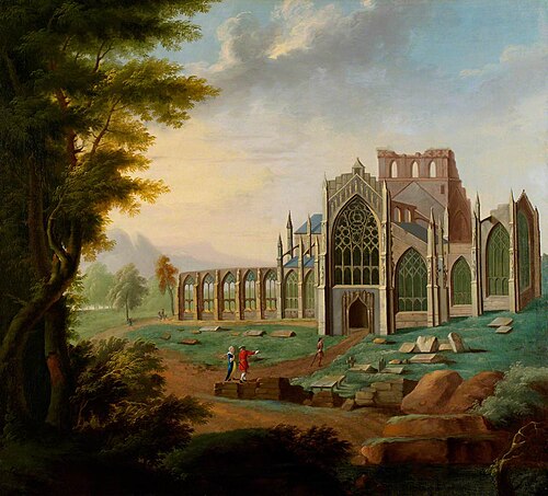 Melrose Abbey, 1757, James Norie