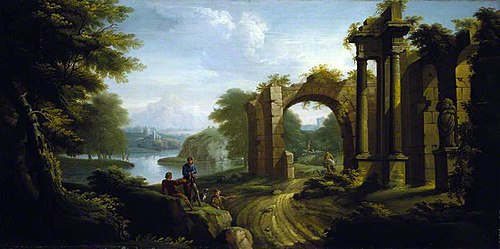 Classical Landscape with Architecture, 1736, James Norie