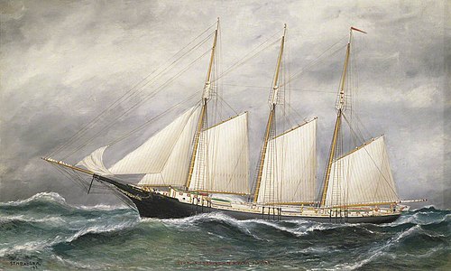 The schooner 'Robert Ingle Carter', , Solon Francis Montecello Badger