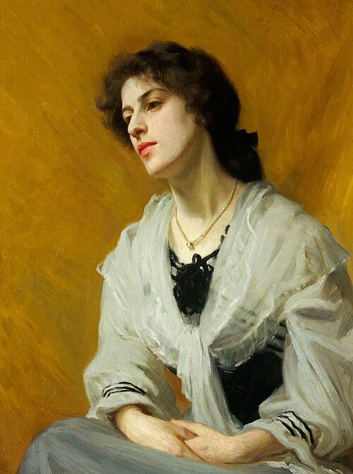 Lady in a Silk Fichu, , James Philip Sidney Streatfeild