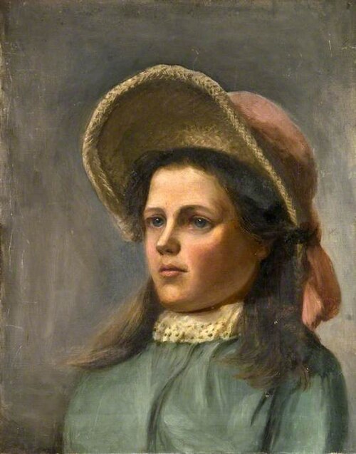 Portrait of a Young Girl in a Bonnet, 1890, Mary Hardy
