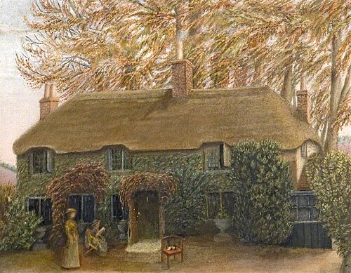 Thomas Hardy's Birthplace at Bockhampton, Dorset, Showing His Mother and Sister, , Mary Hardy