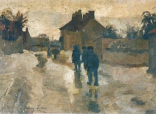 Figure in a Street, 1890, Mary Henrietta Dering Curtois