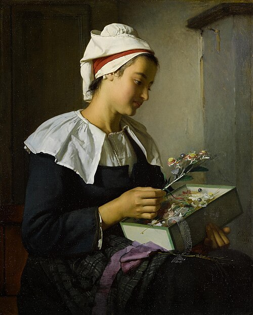 A Beautiful Gift, 1869, Émile Auguste Hublin