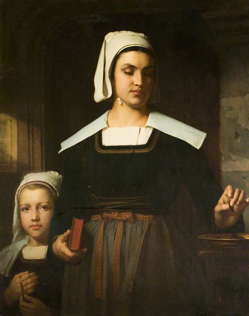 The Widow's Mite, 1869, Émile Auguste Hublin