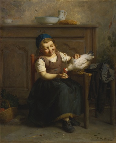 Birds of a feather, 1867, Émile Auguste Hublin