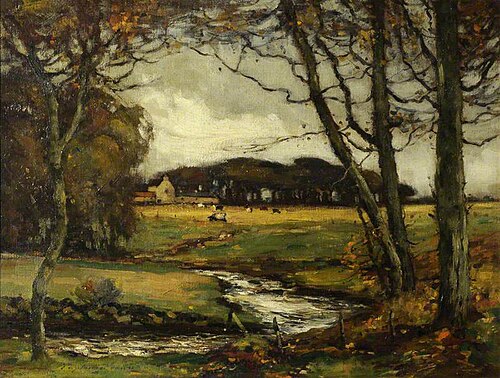 River and Mill at Stewarton, , James Taylor Brown