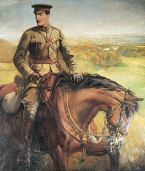 The Honourable Major Wood on Horseback, 1914, Anthony de Brie