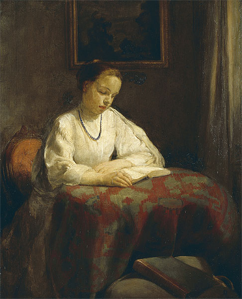 Interior: Girl reading, , Mary McEvoy