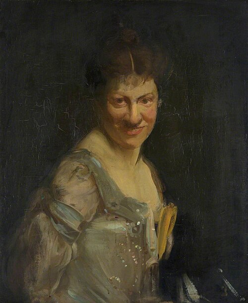 Portrait of a Lady in a Blue Gown, , James Torrance