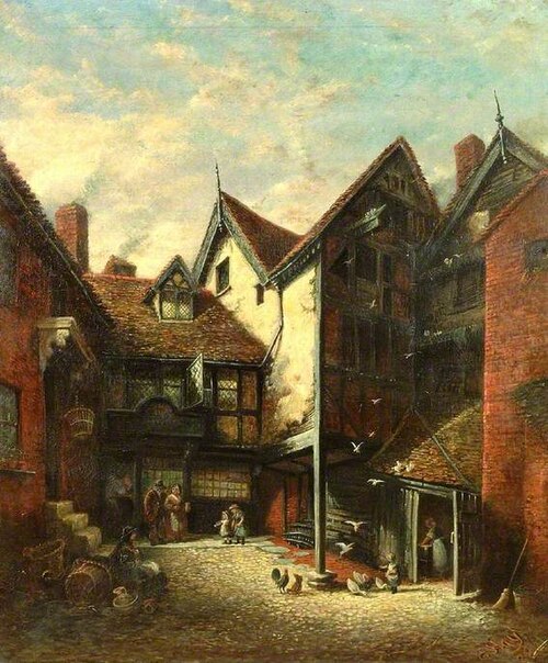 Rowley's House, Shrewsbury, Shropshire, 1886, Emily Hay