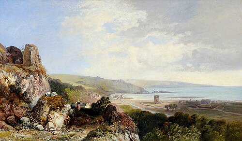 St Brelade's Bay, Jersey, 1866, James Vivien De Fleury