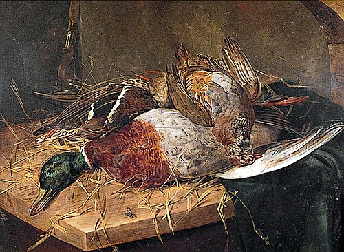 Group of Dead Game Birds, 1844, Emily Stannard