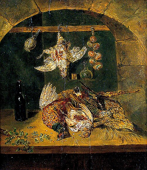 Still Life of Dead Game with a Flagon and a String of Onions, 1847, Emily Stannard