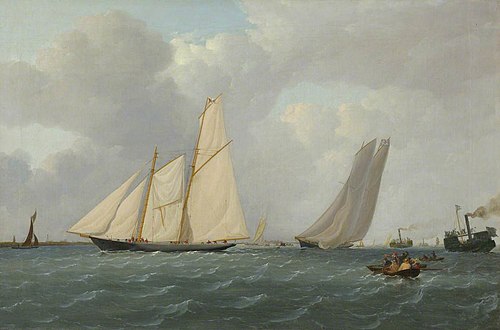The schooner yacht Rosalind, , Stephen Dadd Skillett