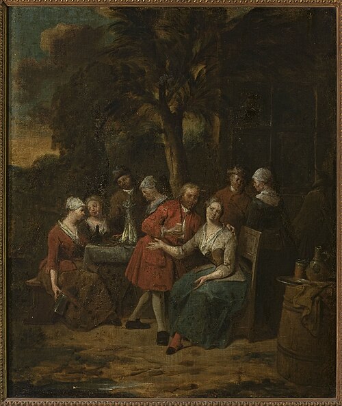 Scene in the garden, , Jan Baptist Lambrechts
