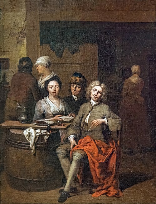 Scène dans un cabaret, 1712, Jan Baptist Lambrechts
