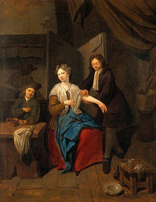 A Surgeon Preparing to Let Blood by Cupping, with His Apprentice Warming the Cupping Glass, , Jan Baptist Lambrechts
