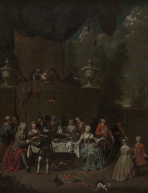 Fête dans les jardins d'un château, , Jan Baptist Lambrechts
