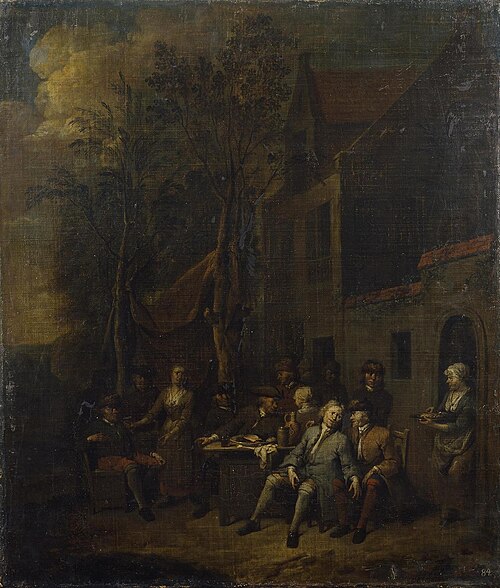Scene by a Tavern, , Jan Baptist Lambrechts