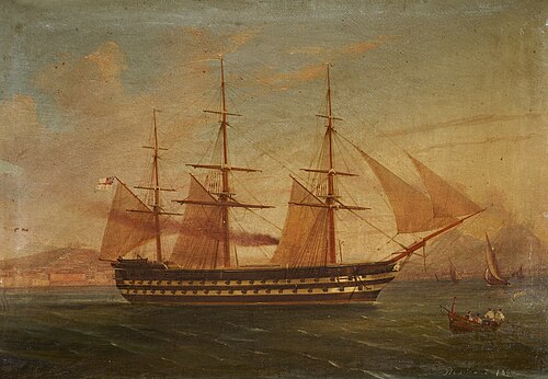 HMS Trafalgar at Naples, 1860, 