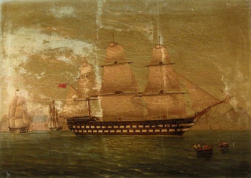 A two-decker at Naples, 1862, 