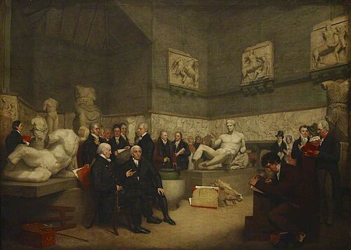 The Trustees in the Temporary Elgin Room, 1819, 1819, Archibald Archer