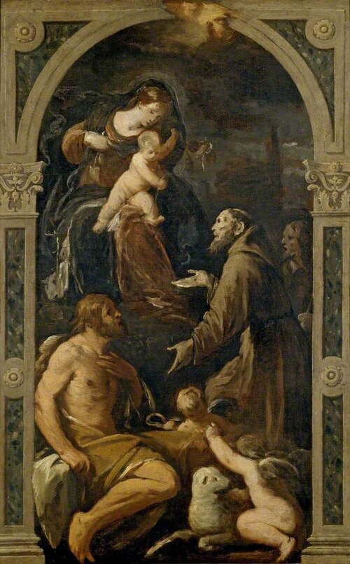 The Virgin and Child with Sts John the Baptist, Francis and James the Great, 1652, Ermano Stroiffi