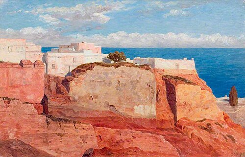 An Old Wall and Buildings, Algiers, 1872, Arthur Ditchfield