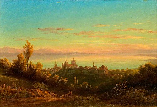Landscape: Distant View of Lausanne, , Jean Bryner