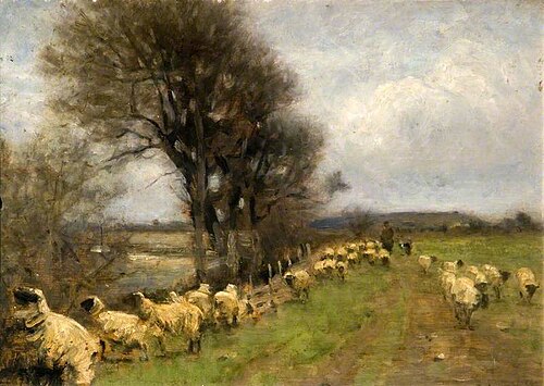 Autumn Scene, Hengistbury Head from Southbourne, Dorset, , Arthur George Bell