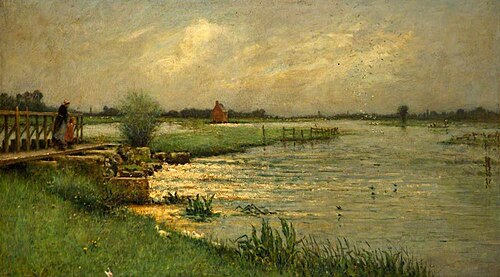 Christchurch Harbour, 1893, Arthur George Bell