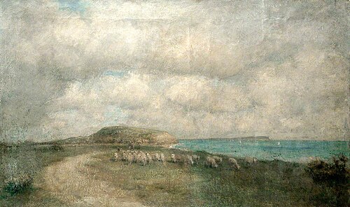 Sheep on Hengistbury Head, , Arthur George Bell