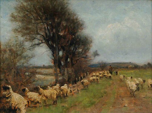 Autumn Scene, Hengistbury Head from Southbourne, , Arthur George Bell