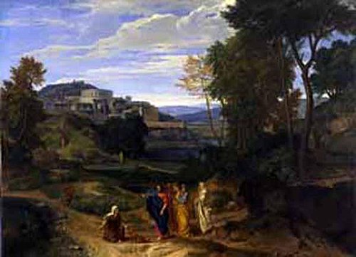Landscape with Christ and the Woman of Canaan, , Jean François Millet