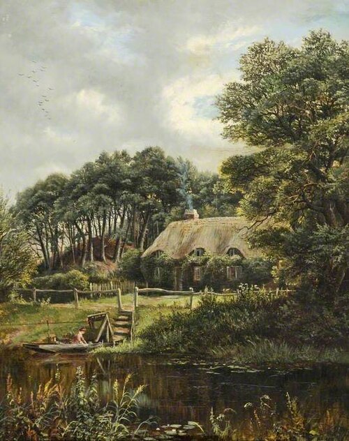 Blackwater Ferry, Christchurch, Dorset, 1879, Arthur Henry Davis