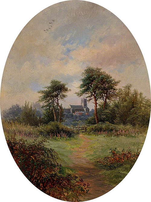 View of Christchurch Priory, , Arthur Henry Davis