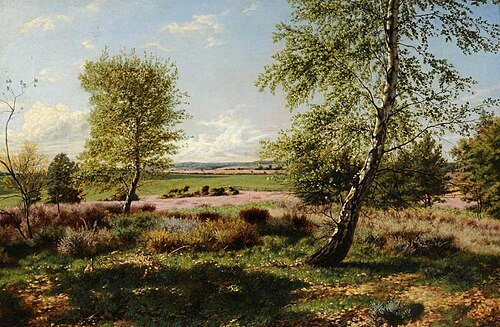 A Study of Birches, 1858, Arthur Hill