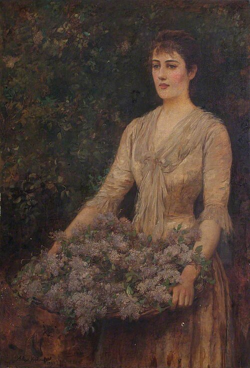 A Load of Lilac (Portrait of a Lady), 1893, Arthur Hopkins