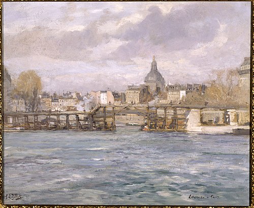 L'estacade de l'île Saint-Louis, 1900, Eugène Louis Gillot
