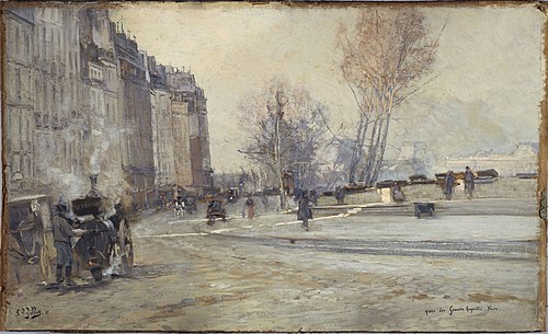 Le Quai des Grands Augustins, 1901, Eugène Louis Gillot