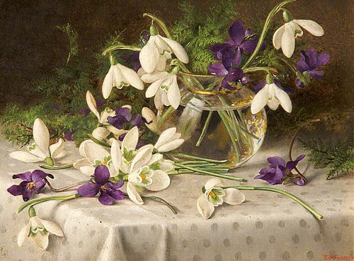 Snowdrops and Violets, 1903, Eva Francis