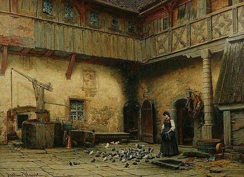 A Courtyard in Bavaria, 1906, Arthur Wasse