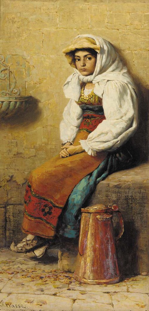 An Italian peasant girl, , Arthur Wasse