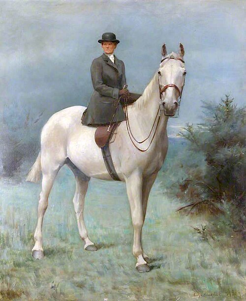 Alice Mary Darby, Mrs Francis Alexander Wolryche-Whitmore (1852-1931) on Horseback, 1906, Evelyn Blacklock