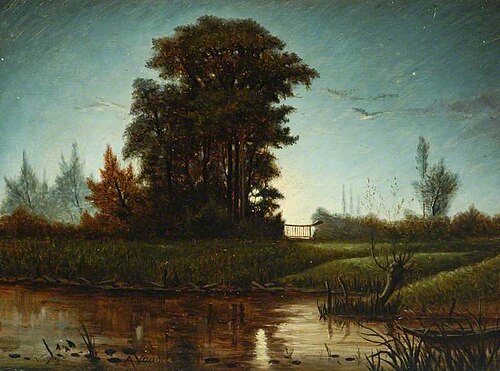Landscape with a Lake, Evening, , Auguste Alfred Vaudet