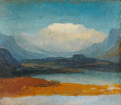 Mountain Landscape with a Lake, , Jeremiah Hodges