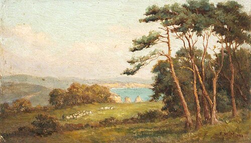 Alum Bay Seen from Headon Hill, , Fanny Mary Minns